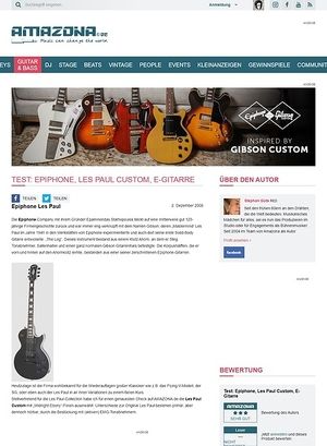 Amazona.de Test: Epiphone, Les Paul Custom, E-Gitarre Amazona.de Test: Epiphone, Les Paul Custom, E-Gitarre