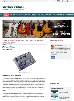 Amazona.de Test: Roger Mayer Voodoo-Vibe, Gitarren-Effektgerät Amazona.de Test: Roger Mayer Voodoo-Vibe, Gitarren-Effektgerät