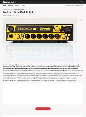 Bonedo.de Markbass Little Mark III Bonedo.de Markbass Little Mark III
