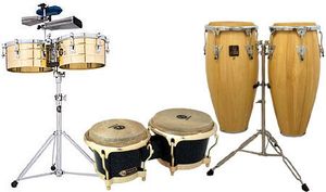 ... die Timbales, Bongos und Congas
