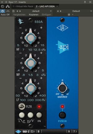 550A EQ der Firma API auf UAD Basis