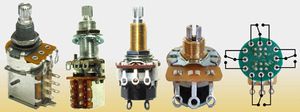 Verschiedene Push-Pull-Poti und der S1-Switch
