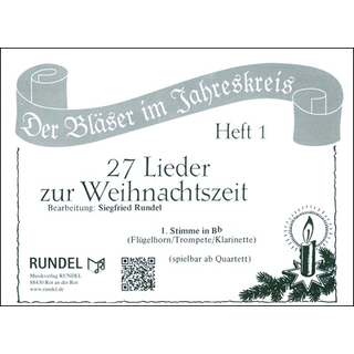 Musikverlag Rundel 27 Lieder Weihnacht 1 Bb