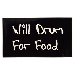 Bandshop  Sticker Will Drum For Food