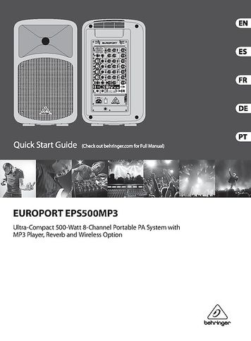behringer eps500mp3 portable pa system