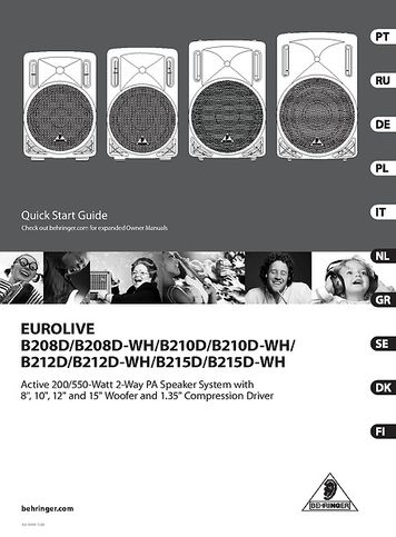 EUROLIVE B210D MANUAL PDF