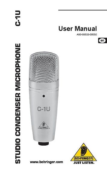 Звуковая карта для микрофона behringer c1 u - 82 фото