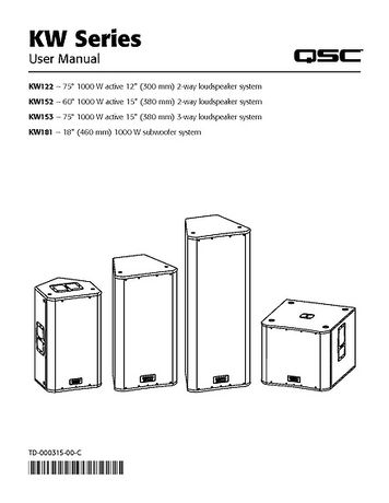 qsc kw153 specs