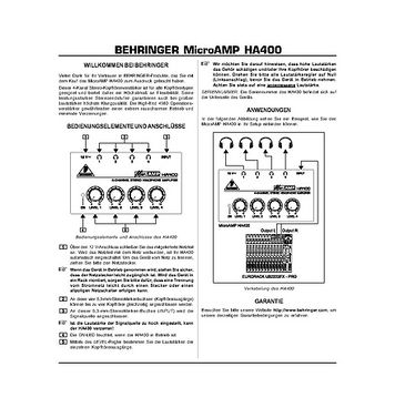 Behringer HA400 – Thomann Switzerland