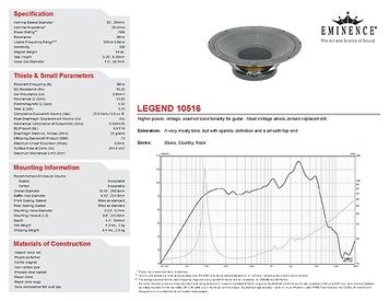 eminence legend 10516