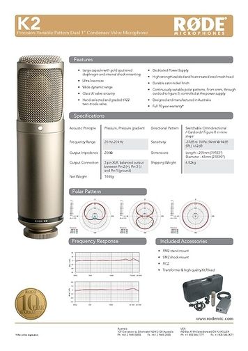 Rode K2 – Thomann United States