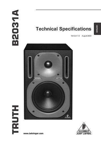 Behringer B2031A Truth – Thomann España