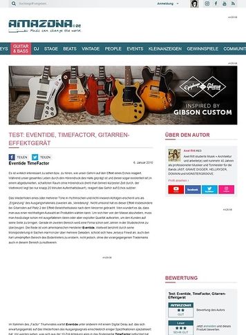 Amazona.de Test: Eventide, TimeFactor, Gitarren-Effektgerät Amazona.de Test: Eventide, TimeFactor, Gitarren-Effektgerät