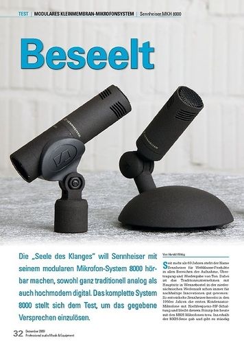 Professional Audio Beseelt: Sennheiser MKH 8000 Professional Audio Beseelt: Sennheiser MKH 8000