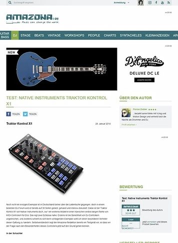 Amazona.de Test: Native Instruments Traktor Kontrol X1 Amazona.de Test: Native Instruments Traktor Kontrol X1