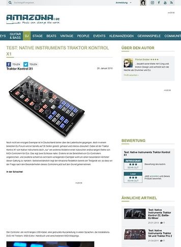 Amazona.de Test: Native Instruments Traktor Kontrol X1 Amazona.de Test: Native Instruments Traktor Kontrol X1