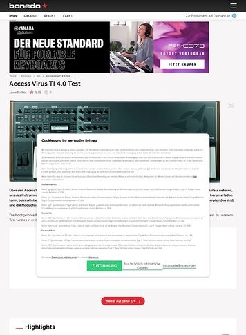 Bonedo.de Access Virus TI Bonedo.de Access Virus TI