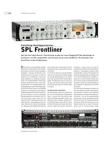 Sound & Recording SPL Frontliner Sound & Recording SPL Frontliner