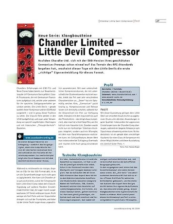 Sound & Recording Chandler Limited - Little Devil Compressor Sound & Recording Chandler Limited - Little Devil Compressor