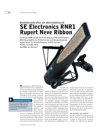 Sound & Recording SE Electronics RNR1 Rupert Neve Ribbon Sound & Recording SE Electronics RNR1 Rupert Neve Ribbon