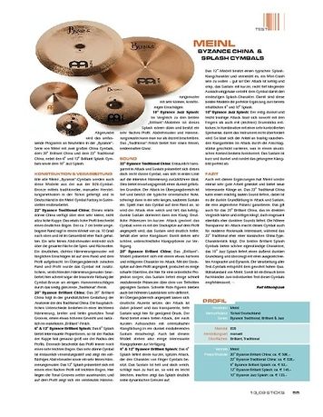 Sticks Meinl Byzance China & Splash Cymbals Sticks Meinl Byzance China & Splash Cymbals