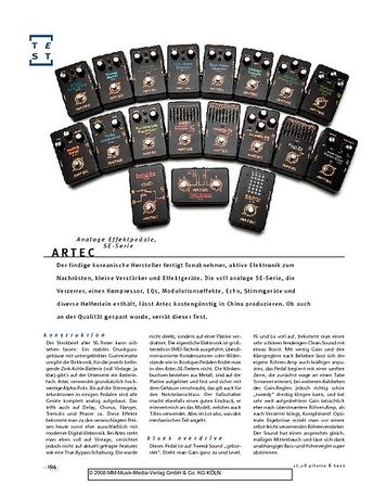 Gitarre & Bass Artec SE-Serie, analoge Effektpedale Gitarre & Bass Artec SE-Serie, analoge Effektpedale