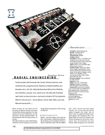 Gitarre & Bass Radial Engineering Tonebone PZ-Pre, A-D.I./Preamp Gitarre & Bass Radial Engineering Tonebone PZ-Pre, A-D.I./Preamp