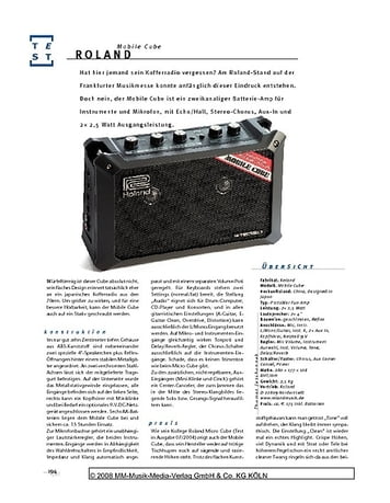 Gitarre & Bass Roland Mobile Cube Gitarre & Bass Roland Mobile Cube
