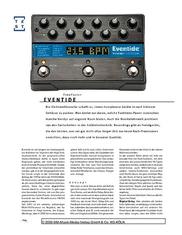 Gitarre & Bass Eventide TimeFactor, Effekt-Pedal Gitarre & Bass Eventide TimeFactor, Effekt-Pedal