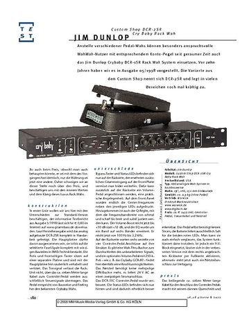 Gitarre & Bass Dunlop Custom Shop DCR-2SR Cry Baby Rack Wah Gitarre & Bass Dunlop Custom Shop DCR-2SR Cry Baby Rack Wah