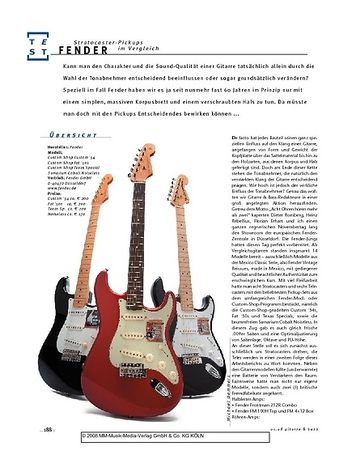 Gitarre & Bass Fender Stratocaster Pickups im Vergleich Gitarre & Bass Fender Stratocaster Pickups im Vergleich