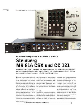 Sound & Recording Steinberg MR 816 CSX und CC 121 Sound & Recording Steinberg MR 816 CSX und CC 121