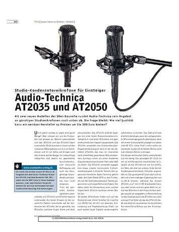 Sound & Recording Audio-Technica AT2035 und AT2050 Sound & Recording Audio-Technica AT2035 und AT2050