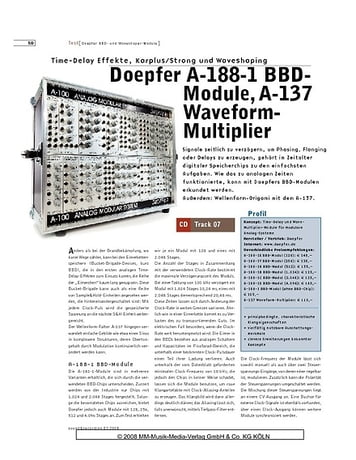 Sound & Recording Doepfer A-188-1 BBDModule, A-137 Waveform Multiplier Sound & Recording Doepfer A-188-1 BBDModule, A-137 Waveform Multiplier