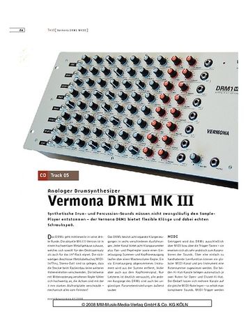 Sound & Recording Vermona DRM1 MK III Sound & Recording Vermona DRM1 MK III