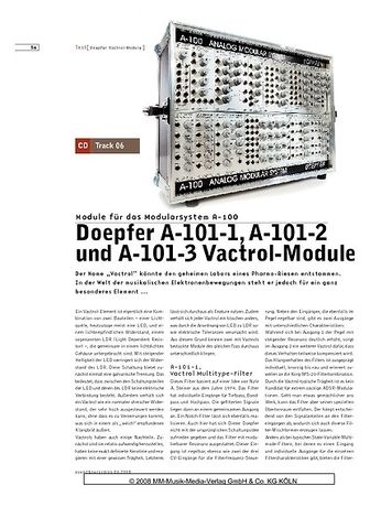 Sound & Recording Doepfer A-101-1, A-101-2 und A-101-3 Vactrol Module Sound & Recording Doepfer A-101-1, A-101-2 und A-101-3 Vactrol Module