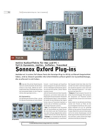 Sound & Recording Sonnox Oxford Plug-ins Sound & Recording Sonnox Oxford Plug-ins