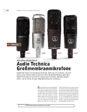 Sound & Recording Audio Technica Großmembranmikrofone Sound & Recording Audio Technica Großmembranmikrofone
