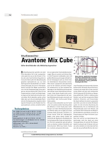 Sound & Recording Avantone Mix Cube Sound & Recording Avantone Mix Cube