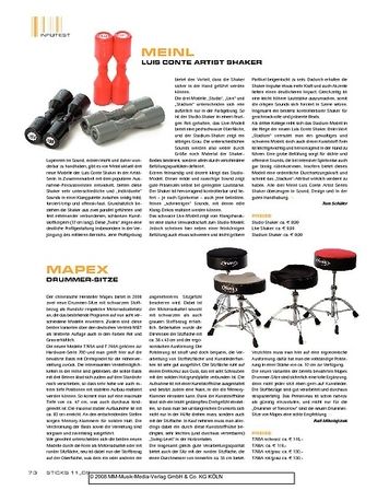 Sticks Meinl Luis Conte Artist Shaker Sticks Meinl Luis Conte Artist Shaker