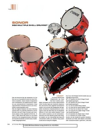 Sticks Sonor SQ2 Multiple Shell Drumset Sticks Sonor SQ2 Multiple Shell Drumset