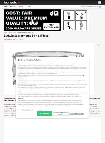 Bonedo.de Ludwig Supraphonic 14 x 6,5 Bonedo.de Ludwig Supraphonic 14 x 6,5