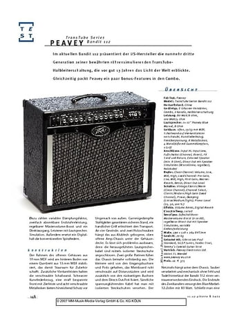 Gitarre & Bass Peavey TransTube Series Bandit 112, Gitarren-Combo Gitarre & Bass Peavey TransTube Series Bandit 112, Gitarren-Combo