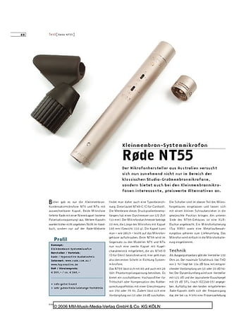 Sound & Recording Rode NT55 Sound & Recording Rode NT55