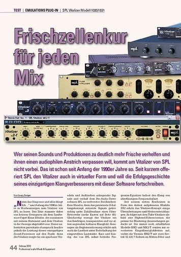 Professional Audio Frischzellenkur für jeden Mix: SPL VItalizer Professional Audio Frischzellenkur für jeden Mix: SPL VItalizer