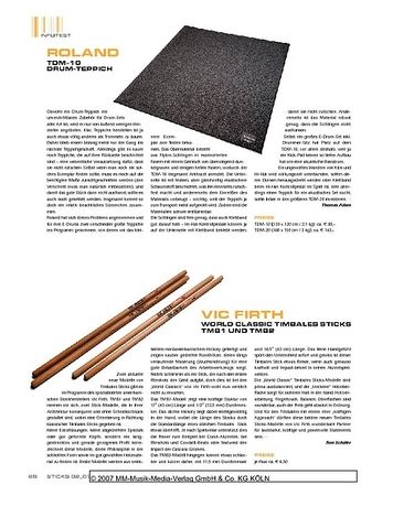Sticks Roland TDM-10 Drum-Teppich Sticks Roland TDM-10 Drum-Teppich