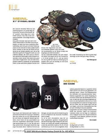 Sticks "Meinl 21"" Cymbal Bags" Sticks "Meinl 21"" Cymbal Bags"