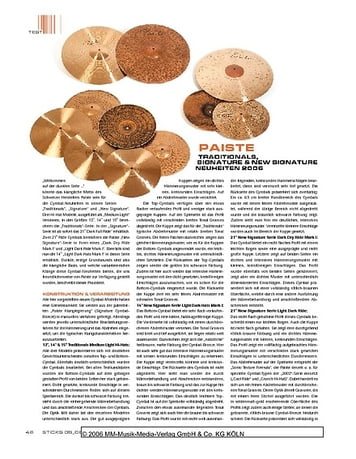 Sticks Paiste Traditionals, Signature & New Signature Cymbals Sticks Paiste Traditionals, Signature & New Signature Cymbals