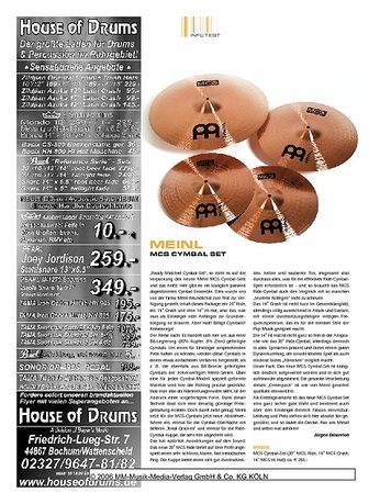 Sticks Meinl MCS Cymbal-Set Sticks Meinl MCS Cymbal-Set