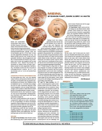 Sticks Meinl Byzance Fast, Dark & Dry Hi-Hats Sticks Meinl Byzance Fast, Dark & Dry Hi-Hats
